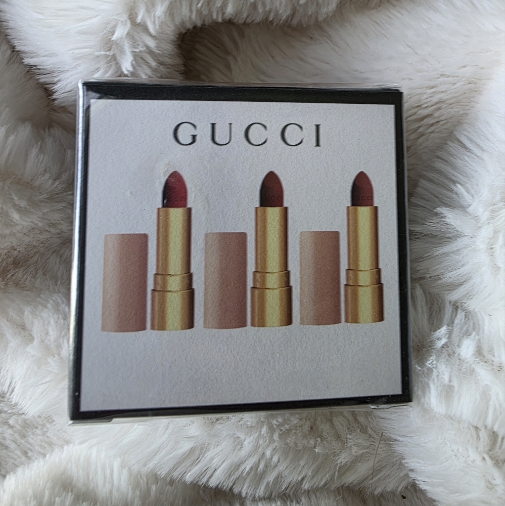 Gucci Lipstick Set - 3 Shades BNIB Sealed!